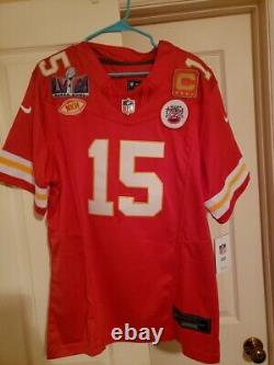 KC Chiefs Mahomes 15 Super Bowl LVIII Dri-FIT Mens Large Red Home Jersey