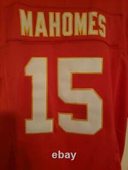 KC Chiefs Mahomes 15 Super Bowl LVIII Dri-FIT Mens Large Red Home Jersey