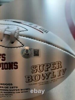 KC Chiefs Super Bowl 4 Football Autographed Bobby Bell and Willie Lanier