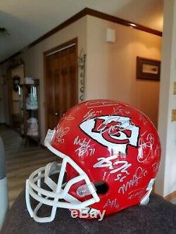 KC Chiefs Team Signed Superbowl FS Helmet