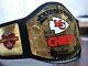 Kc Kansas City Chiefs Nfl Super Bowl Belt Adult Black 2mm Brass