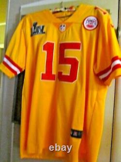 K C Chiefs #15 Mahomes Nike NFL Superbowl 54 L Short Sleeve Football Jersey