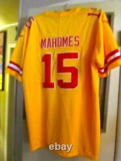 K C Chiefs #15 Mahomes Nike NFL Superbowl 54 L Short Sleeve Football Jersey