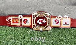 Kansas City Chief NFL Championship Belt Super Bowl Football NFL 2mm Brass