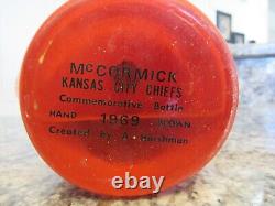 Kansas City Chiefs 1969 McCormick Hand Blown Commerative Glass Decanter