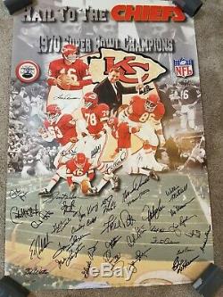Kansas City Chiefs 1969 Superbowl Champs Autographed Auto team signed litho NFL