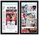 Kansas City Chiefs 2020 Afc & Super Bowl Set Framed In Black Wood 14x25 Each