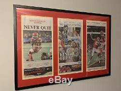 Kansas City Chiefs 2020 Super Bowl KC Star Newspaper Double Matted, Framed