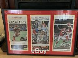 Kansas City Chiefs 2020 Super Bowl KC Star Newspaper Double Matted, Framed