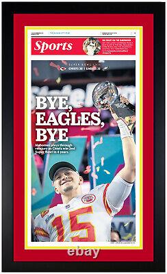 Kansas City Chiefs 2023 SUPER BOWL CHAMPIONS! Framed Original Newspaper