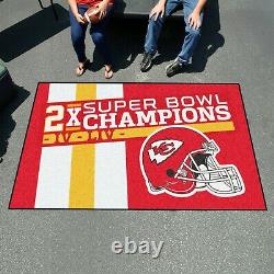 Kansas City Chiefs 2X Super Bowl Champions 5' X 8' Ulti-Mat Area Rug Floor Mat