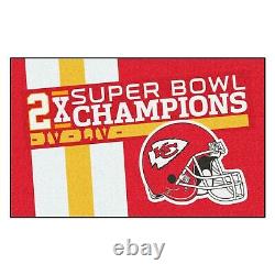 Kansas City Chiefs 2X Super Bowl Champions 5' X 8' Ulti-Mat Area Rug Floor Mat