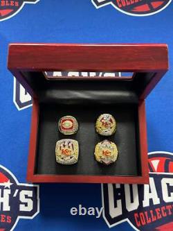 Kansas City Chiefs 4pc Replica Super Bowl Ring Set with Display Box