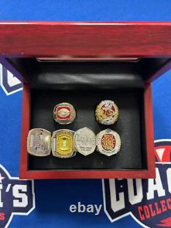 Kansas City Chiefs 4pc Replica Super Bowl Ring Set with Display Box