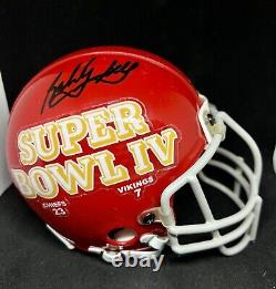 Kansas City Chiefs Bobby Bell Signed Mini Helmet Jsa Coa Super Bowl Rare Hof