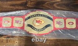 Kansas City Chiefs Custom Full-size Logo Championship leather Belt