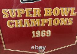 Kansas City Chiefs Dynasty 1969 Super Bowl Champions Wool Banner Framed