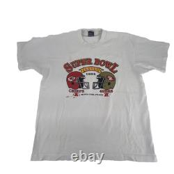 Kansas City Chiefs ERROR Super Bowl XXVIII Misprint 49ers 1994 Vintage Sz XL