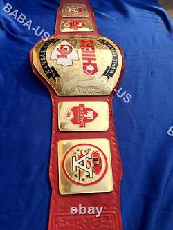 Kansas City Chiefs KC Championship Belt Replica Super Bowl Title Adult Size 2mm