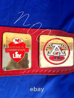 Kansas City Chiefs KC Super Bowl Championship Belt Leather Adult Size 2mm