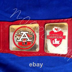 Kansas City Chiefs KC Super Bowl Championship Belt Leather Adult Size 2mm
