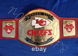 Kansas City Chiefs KC Super Bowl Championship Belt Leather Adult Size 2mm