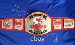 Kansas City Chiefs KC Super Bowl Championship Belt Leather Adult Size 2mm