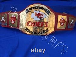 Kansas City Chiefs KC Super Bowl Championship Belt Leather Adult Size 2mm