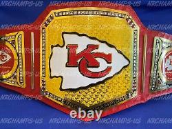 Kansas City Chiefs Kc Super Bowl NFL Championship Belt Leather Title Adult Size