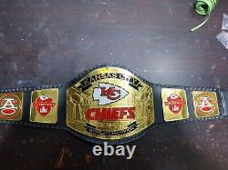 Kansas City Chiefs Kc Super Bowl NFL Championship Belt Leather Title Adult Size