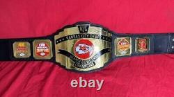 Kansas City Chiefs LVIII NFL Superbowl Championship Leather belt Adult size 2mm
