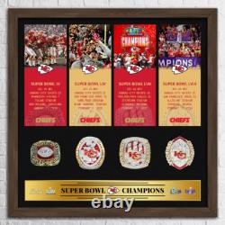 Kansas City Chiefs NFL Super Bowl Championship Ring Pendant + Frame