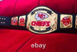 Kansas City Chiefs NFL Super Bowl Championship Title Belt Adults Size 2mm Zinc