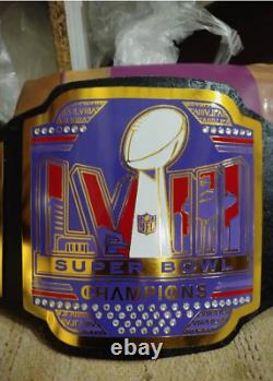 Kansas City Chiefs NFL Super Bowl LVIII Championship Leather Belt Adult size 2mm