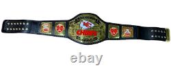 Kansas City Chiefs NFL Super Bowl World Champion Belt 4 & 2mm Brass Adult Size