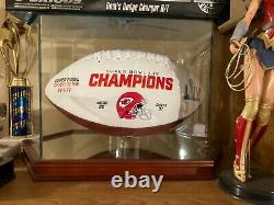 Kansas City Chiefs NFL Team Roster Signature Superbowl LIV 54 Ball with Case