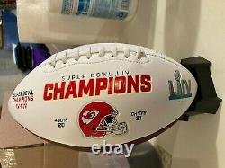 Kansas City Chiefs NFL Team Roster Signature Superbowl LIV 54 Ball with Case