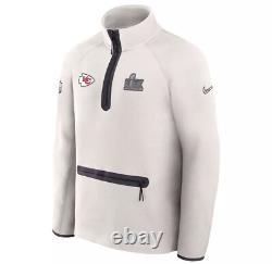 Kansas City Chiefs Nike Super Bowl 59 Opening Night Tech Fleece 1/2 Zip Jacket L