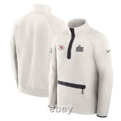 Kansas City Chiefs Nike Super Bowl LIX Opening Night Fleece 1/2 Zip Jacket XL