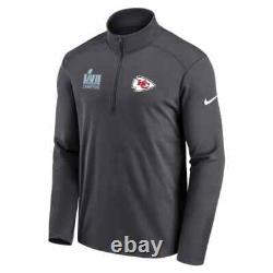 Kansas City Chiefs Nike Super Bowl LVII Champions Pacer Half-Zip Pullover Jacket