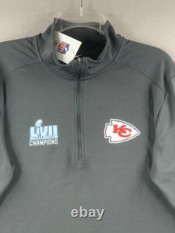 Kansas City Chiefs Nike Super Bowl LVII Champions Pacer Half-Zip Pullover Jacket