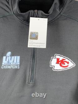 Kansas City Chiefs Nike Super Bowl LVII Champions Pacer Half-Zip Pullover Jacket