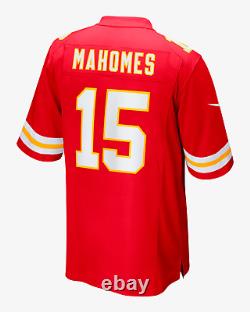 Kansas City Chiefs Patrick Mahomes #15 Nike Red Super Bowl LIX NFL Game Jersey