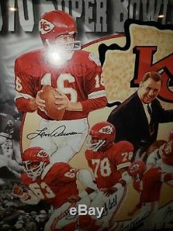 Kansas City Chiefs RARE Team Signed Photo Poster 1969/1970 Super Bowl Champs JSA