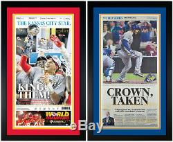 Kansas City Chiefs & Royals Championship Original Newspaper SET! Framed