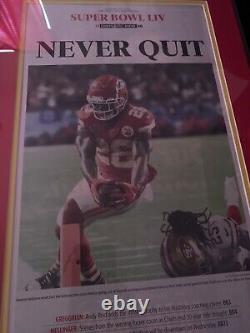 Kansas City Chiefs SUPER BOWL CHAMPS! 2 Framed Original Newspaper with Other Pages