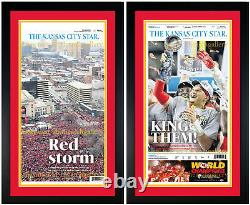 Kansas City Chiefs SUPER BOWL & PARADE Edition Framed Original Newspaper SET