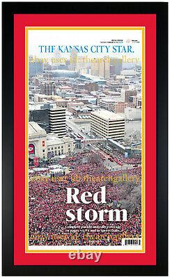 Kansas City Chiefs SUPER BOWL & PARADE Edition Framed Original Newspaper SET