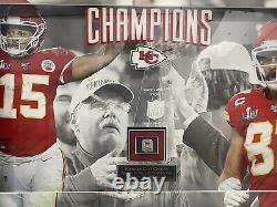 Kansas City Chiefs Shadowbox Framed Super Bowl LIV Championship Ring 20x31