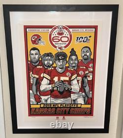 Kansas City Chiefs Signed Print 2019 Playoffs 60th Anniversary SUPER BOWL CHAMPS